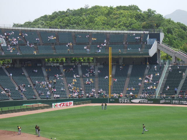野球場・グリーンスタジアム・二階席は外野まで続くの写真の写真