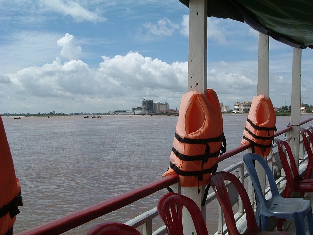 プノンペン・船から見るメコン川の写真の写真