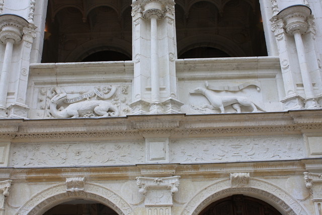 アゼー・ル・リドー城・イタリア風開廊の装飾の写真の写真