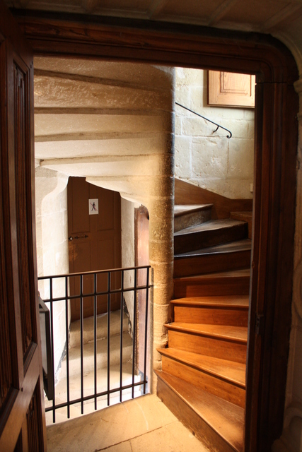 アゼー・ル・リドー城・螺旋階段の写真の写真