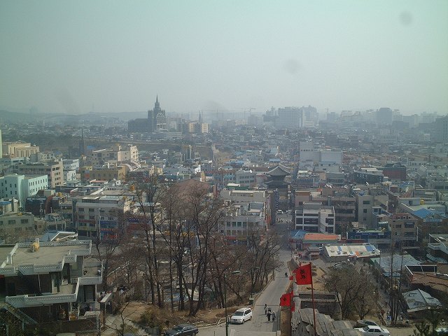 韓国・水原・華城・山頂からは城下の眺めが良いの写真の写真