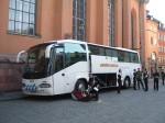 ストックホルム・衛兵交代式に参加する音楽隊のバス
