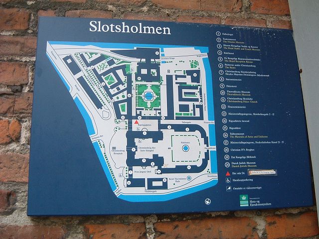 コペンハーゲン・スロッツホルメン島の地図の写真の写真