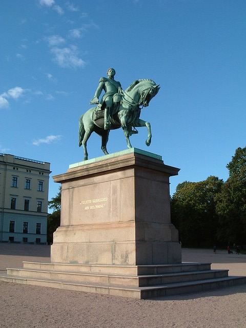 オスロ・カール・ヨハン像の写真の写真