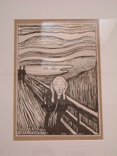 オスロ・ムンクの叫びの拡大画像の写真の写真