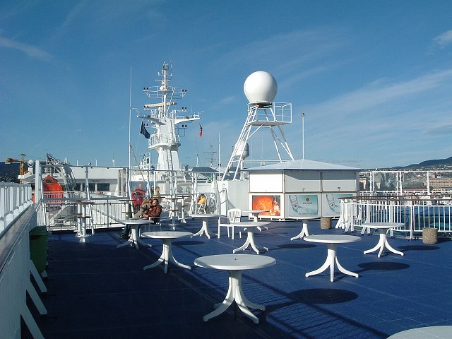 船(DFDS)・甲板の写真の写真