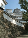 世界遺産・特別史跡・姫路城・にの門東方下土塀と天守閣