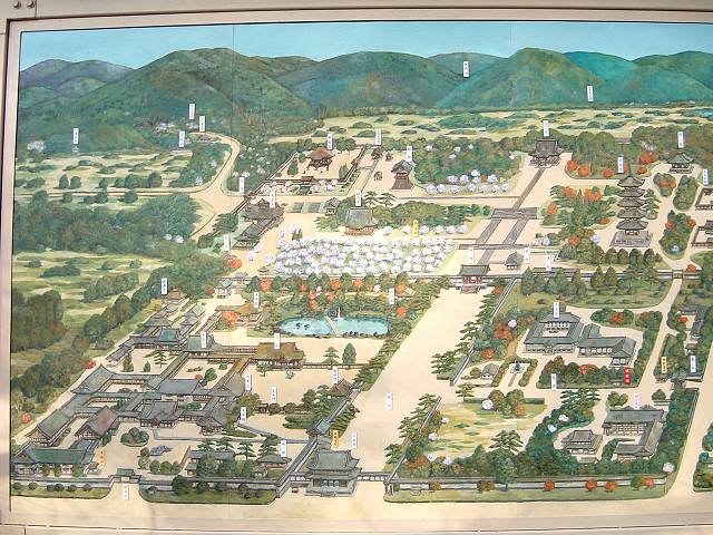 世界遺産・京都・仁和寺・境内の地図の写真の写真