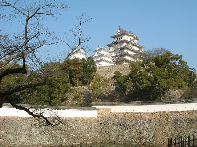 世界遺産・特別史跡・三国堀から見る姫路城の天守閣の写真の写真