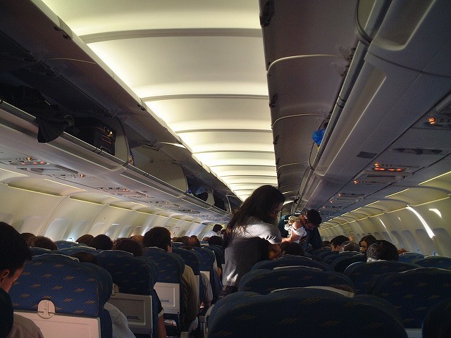 飛行機の機内の写真の写真