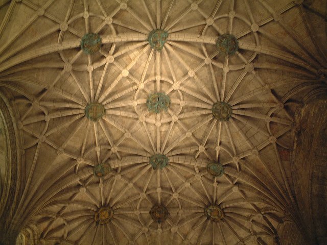 リスボン・ジェロニモス修道院・天井の紋様の写真の写真