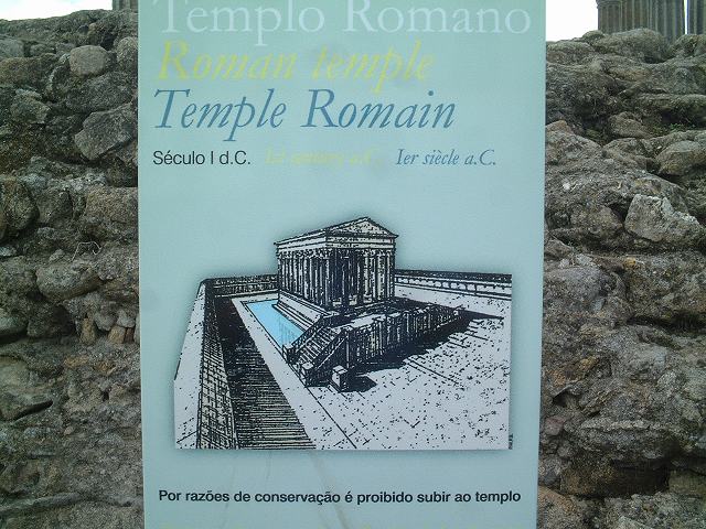 世界遺産・エヴォラ・ローマ人の神殿の案内図の写真の写真