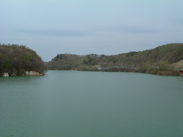 下流方向の入畑ダムの景色の写真の写真