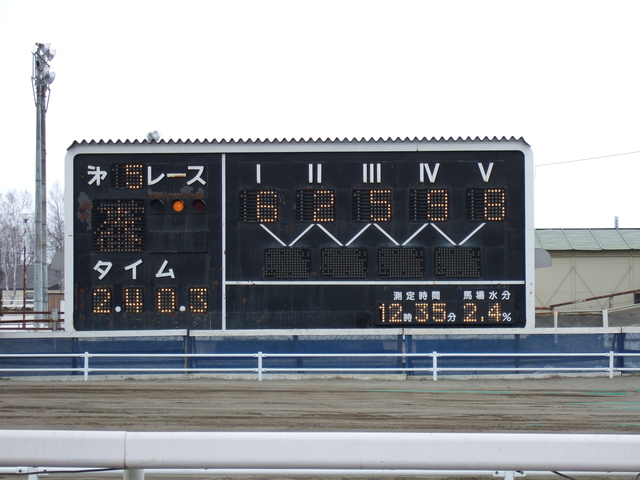 北海道遺産・ばんえい競馬・第5レースの結果の写真の写真