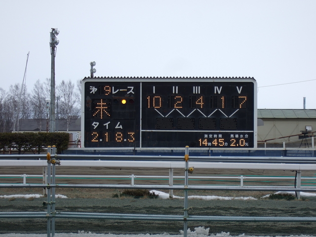北海道遺産・ばんえい競馬・第9レースの結果の写真の写真
