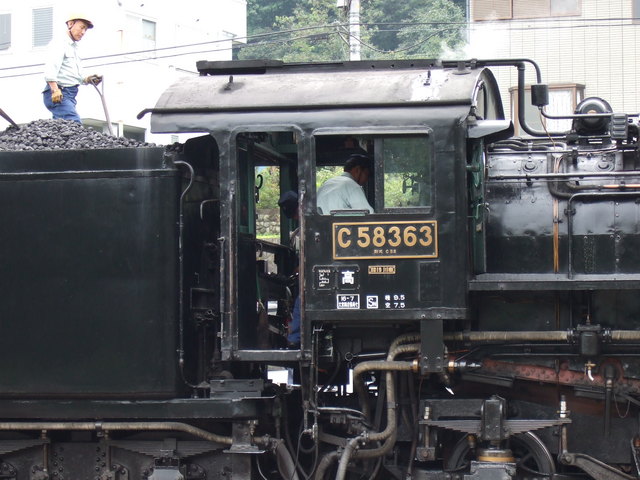 蒸気機関車(SL)のC58・運転席の写真の写真