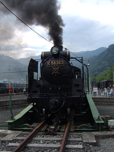 蒸気機関車(SL)のC58・黒鉛を吹くC58の写真の写真