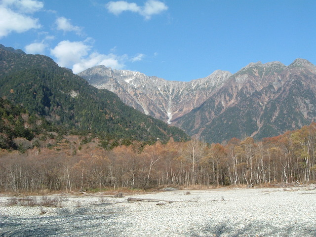 特別名勝・特別天然記念物・上高地・少しばかり雪が残るの写真の写真