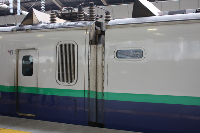 新幹線200系・車両連結部の幌の写真の写真