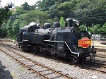 蒸気機関車(SL)のC11 312・ホームの入れ替え作業中