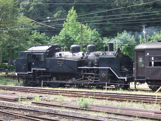 蒸気機関車(SL)のC11 312・斜め前姿(プレート無し)の写真の写真