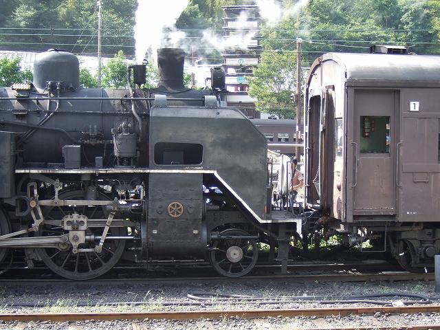 蒸気機関車(SL)のC11 227・1軸の前方従台車の写真の写真
