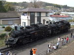 蒸気機関車・茂木駅で展示中のC12とC11の重連