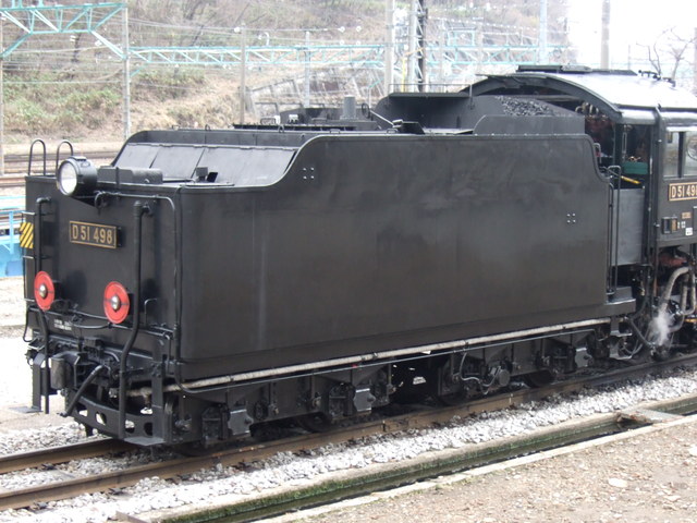 蒸気機関車(SL)のD51・テンダーの後姿の写真の写真