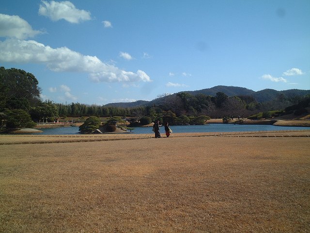 特別名勝の岡山後楽園の庭園２の写真の写真