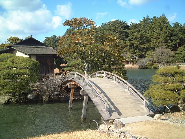 特別名勝の岡山後楽園の庭園１８の写真の写真