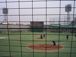 野球場・川崎球場・バックネット裏からの眺め