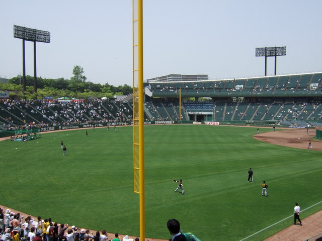 野球場・グリーンスタジアム・外野席付近から見るフィールドの写真の写真