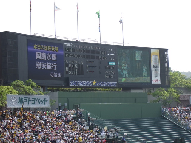 野球場・グリーンスタジアム・阪神が負けているの写真の写真