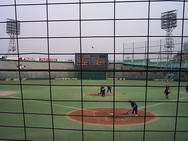 野球場・川崎球場・バックネット裏からの眺めの写真の写真