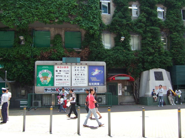 野球場・甲子園球場・ちょっぴり日陰の写真の写真