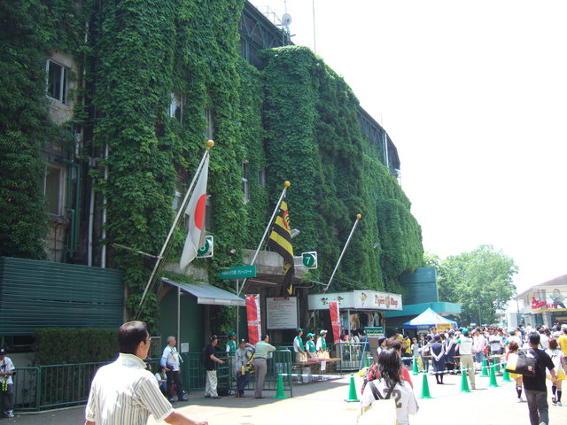野球場・甲子園球場・入場を待つファンの写真の写真