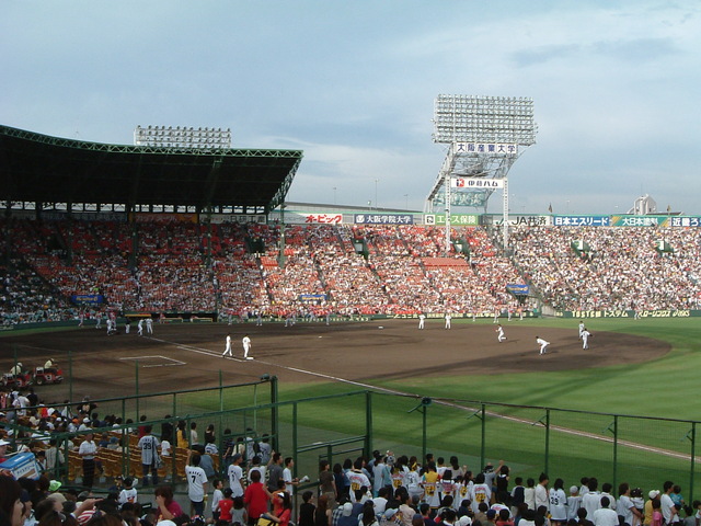 野球場・甲子園球場・阪神タイガースの練習の写真の写真