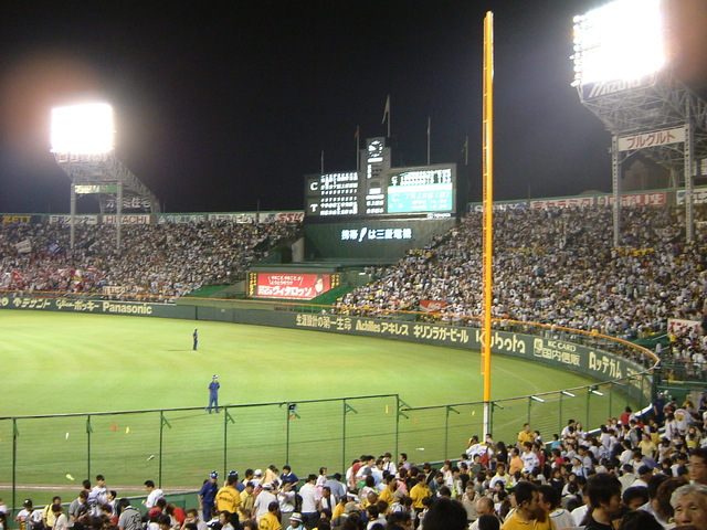 野球場・甲子園球場・試合終了と同時に帰宅する光景の写真の写真