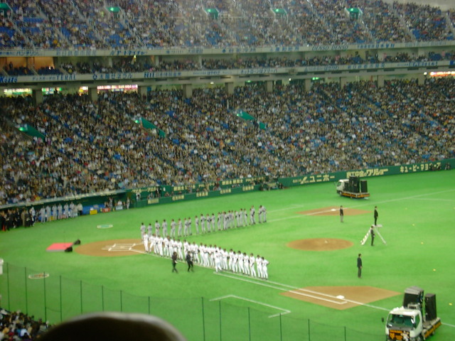 野球場・東京ドーム・君が代斉唱の写真の写真