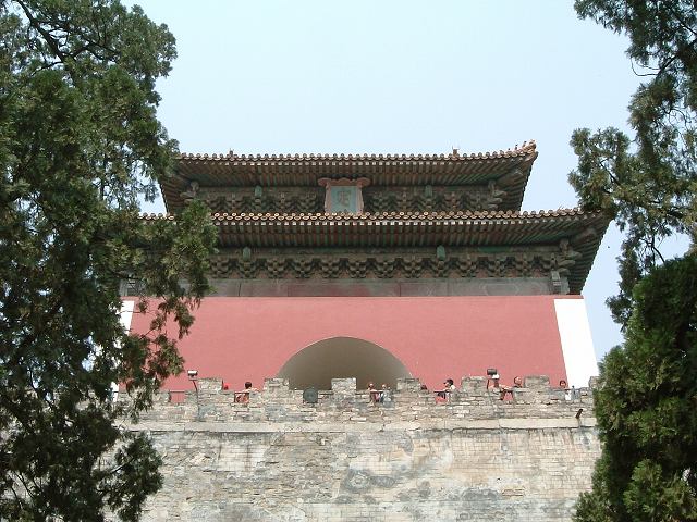 明十三陵・定陵の写真の写真