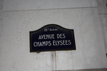 シャンゼリゼ通りの表示板