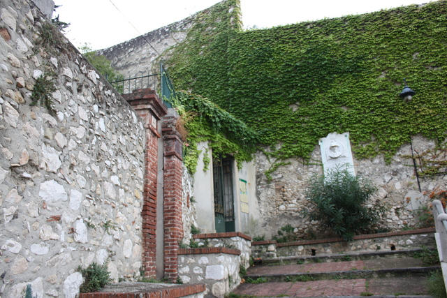 ニース城への階段の写真の写真