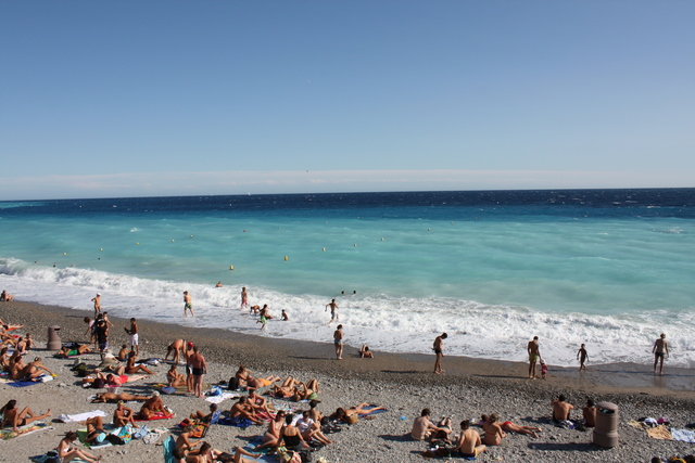 南仏ニースのビーチの写真の写真