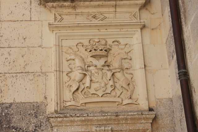 アゼー・ル・リドー城・建物に刻まれた紋章。の写真の写真