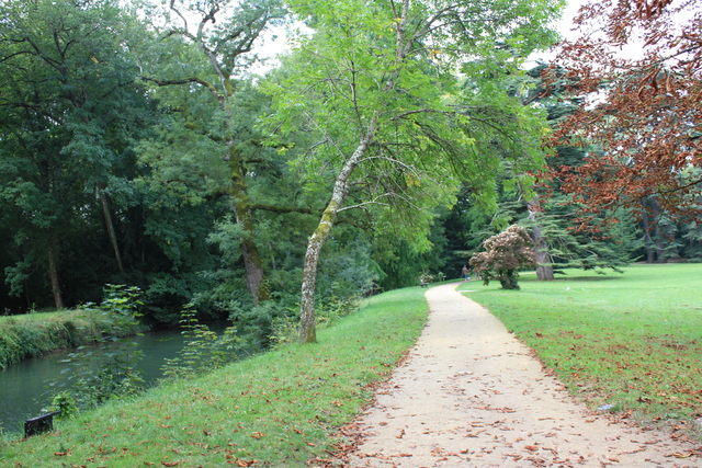 アゼー・ル・リドー城・庭園の小道の写真の写真
