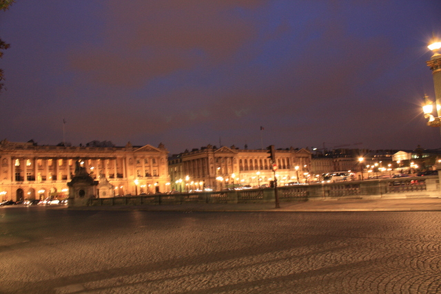 パリ・夜のコンコルド広場の写真の写真