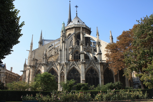 パリ・ノートルダム大聖堂・背後の写真の写真