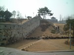 韓国・水原・華城・ 西北空心墩から西北角楼方向を見る