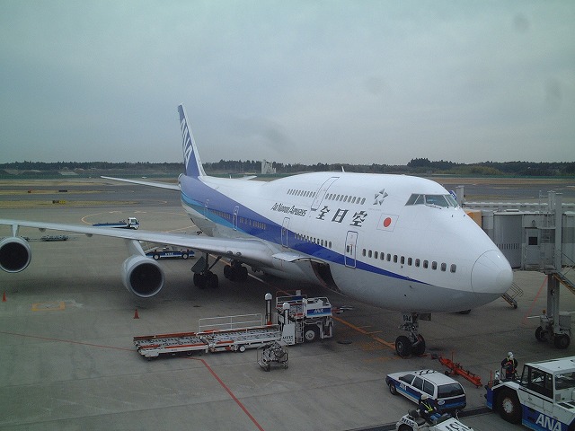 韓国旅行・成田空港・ANA・B747-400の写真の写真