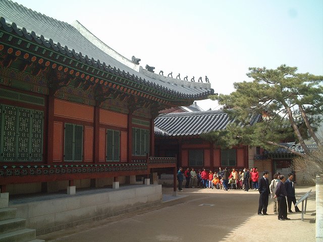 韓国・ソウル・景福宮・こんな感じの建物が続くの写真の写真